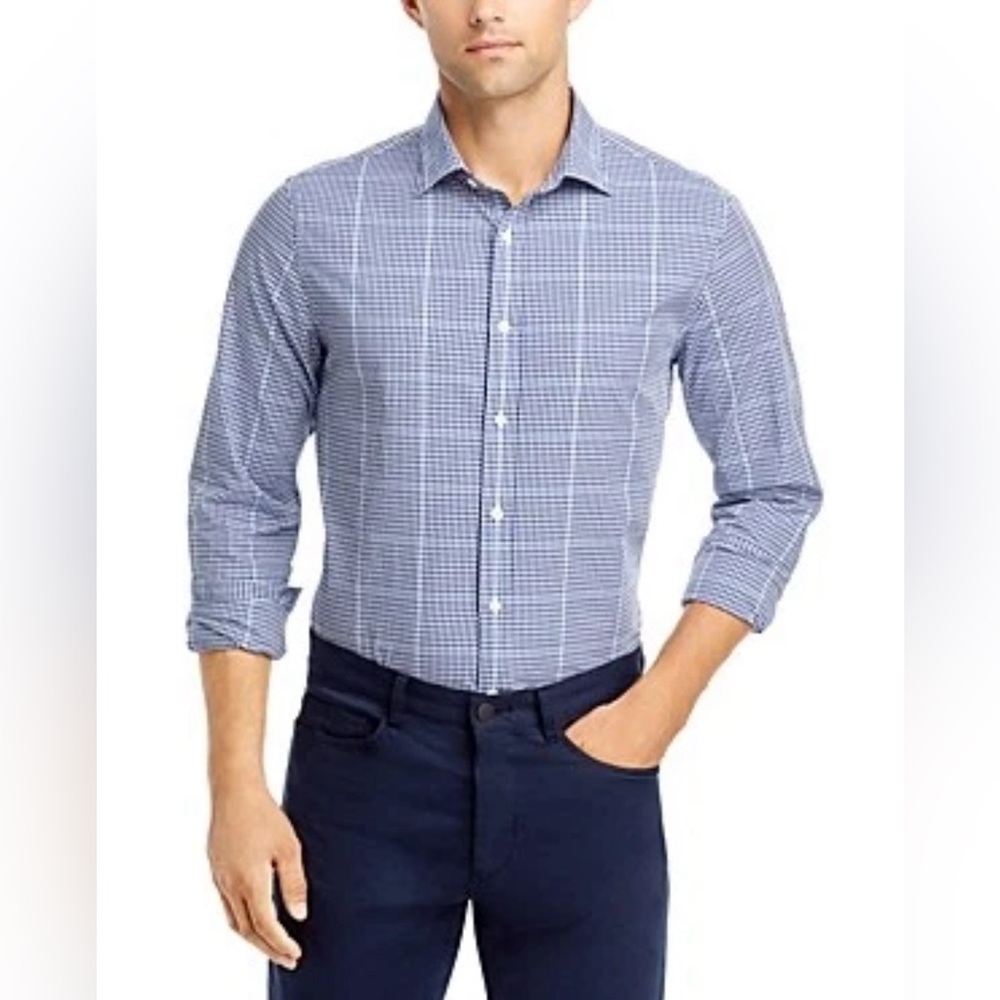 NWT The Men's Store at Bloomingdale's Stretch Slim Fit Button Up Shirt Men's